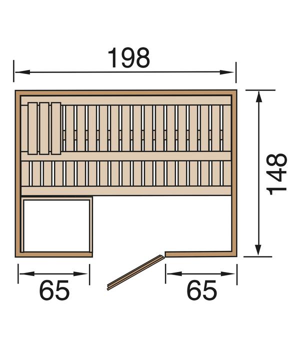Weka Sauna Bergen mit Glastür