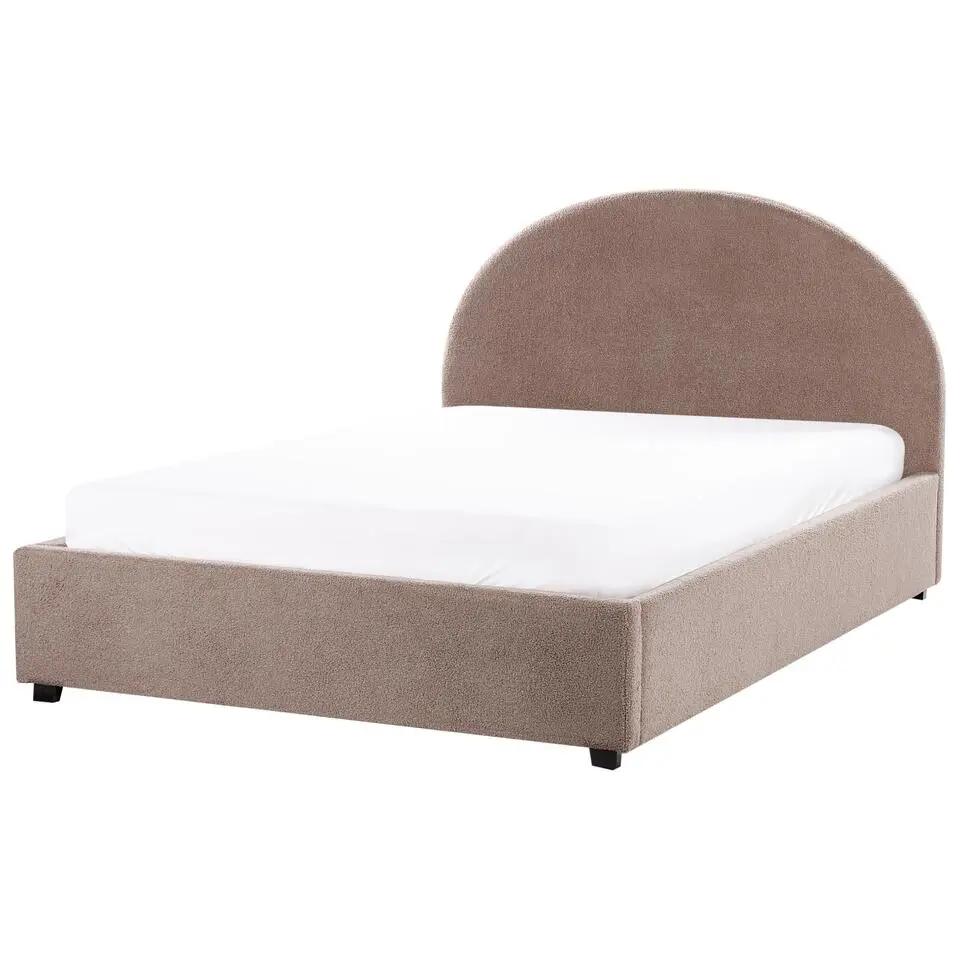 VAUCLUSE - Bed met opbergruimte - Taupe - 140 x 200 cm - Bouclé