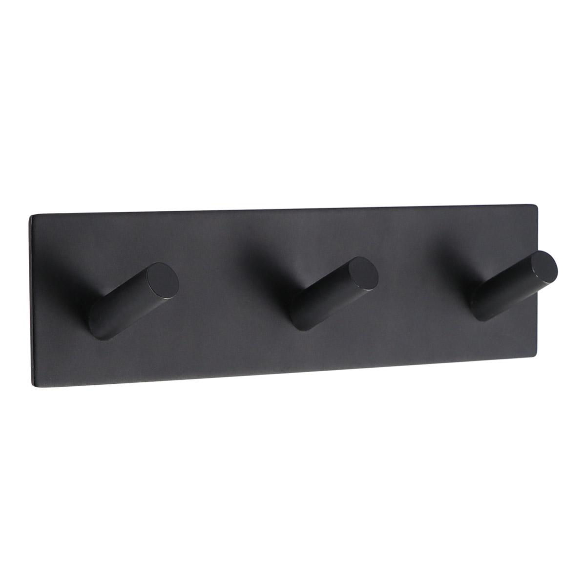 PATERE TRIPLE METAL PEINT 3M NOIR