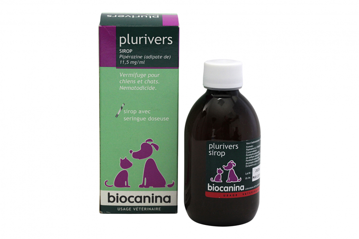 Plurivers sirop vermifuge chiens & chats 250ml