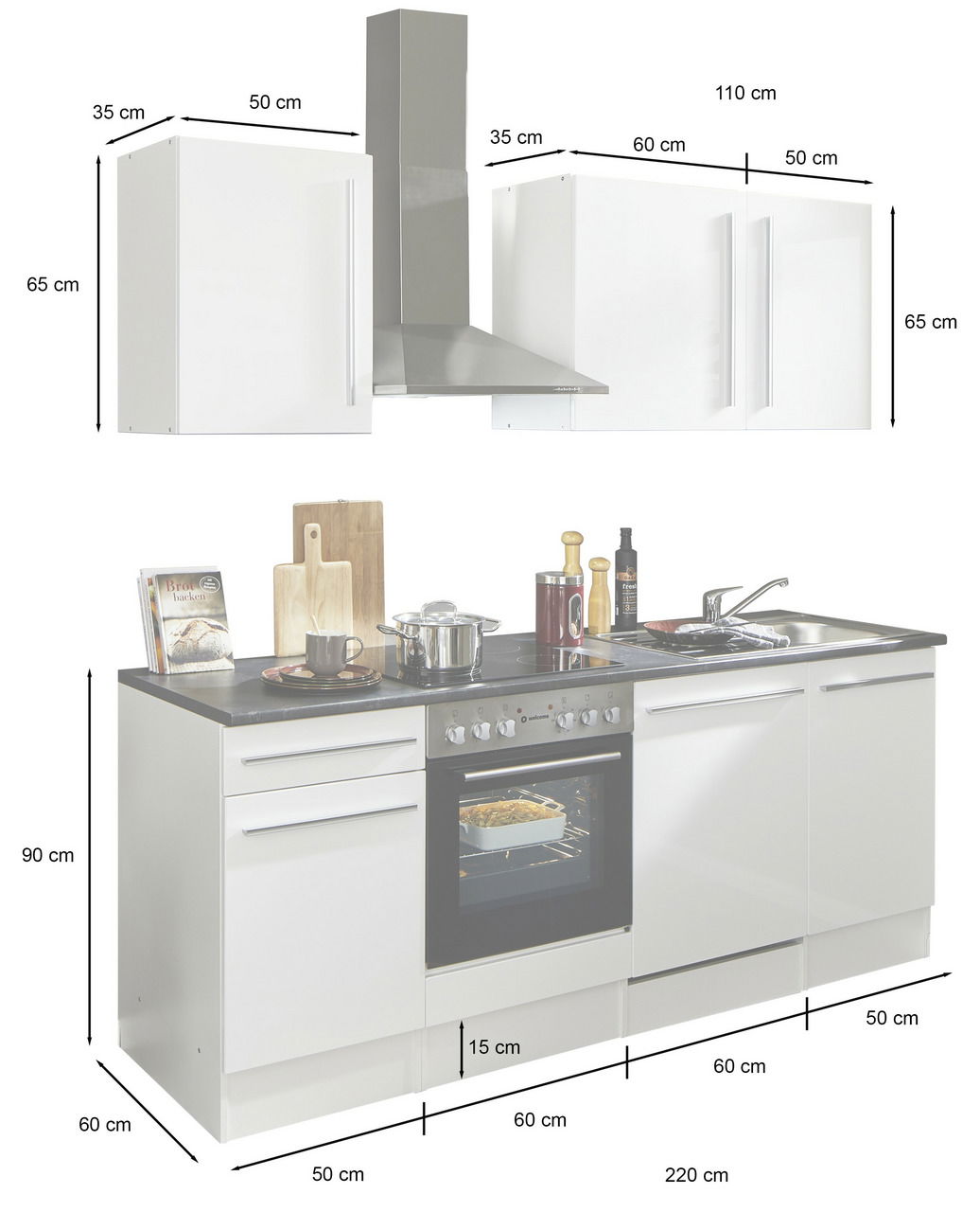 Yourkitchen Küchenblock 220 JAZZ