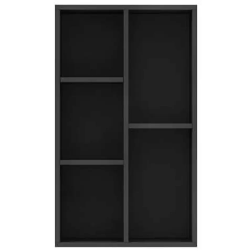 vidaXL - Boekenkast - Zwart - Bewerkt hout