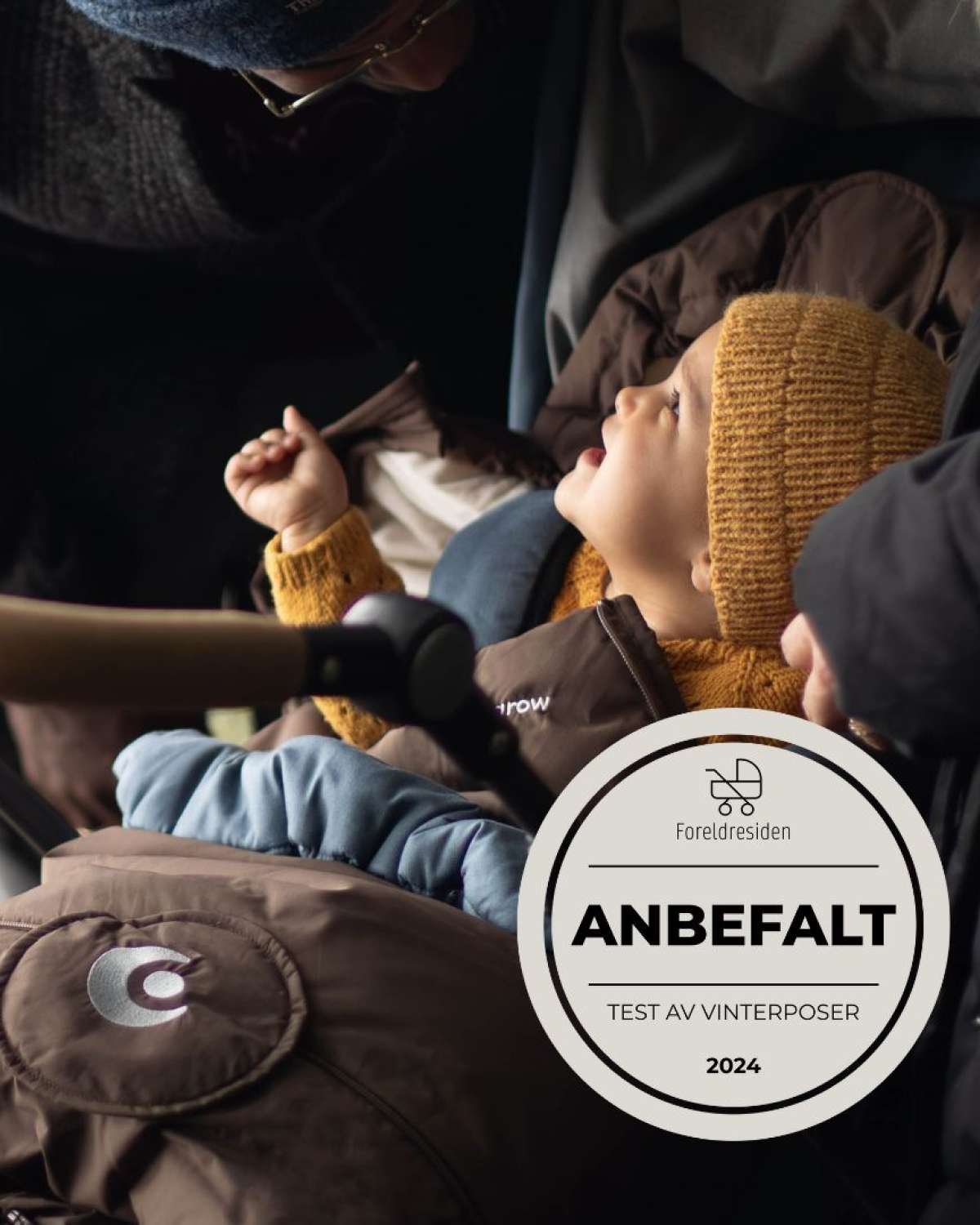 Fnugg Vognpose – Unik, 2i1 Vinterpose & Helårspose – Nyhet, Brun