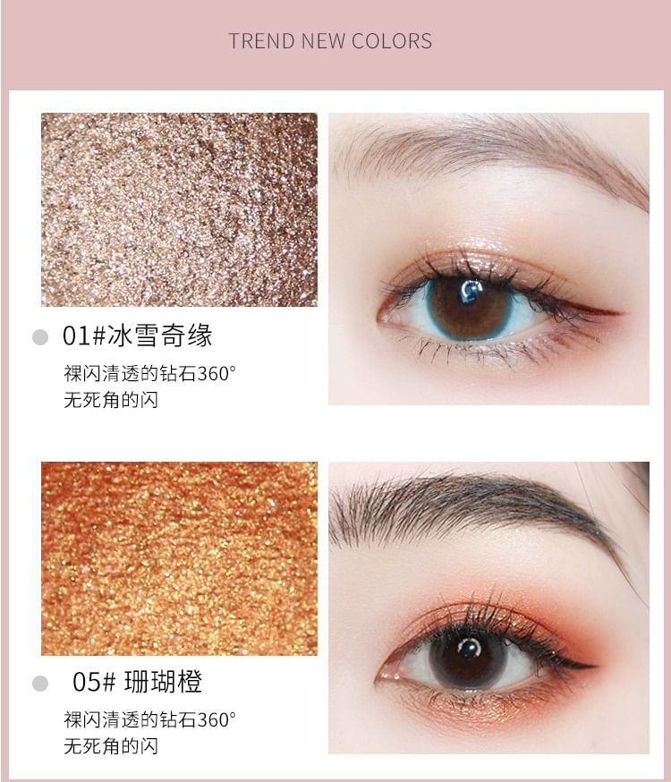 NOVO - Vingertop Glitter Oogschaduw - 12 Kleuren