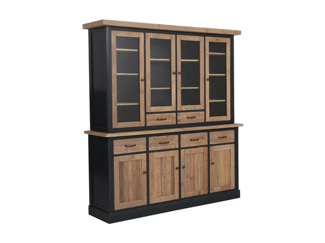 Buffet vaisselier Bois-MDF Noir - Rivages Interior's