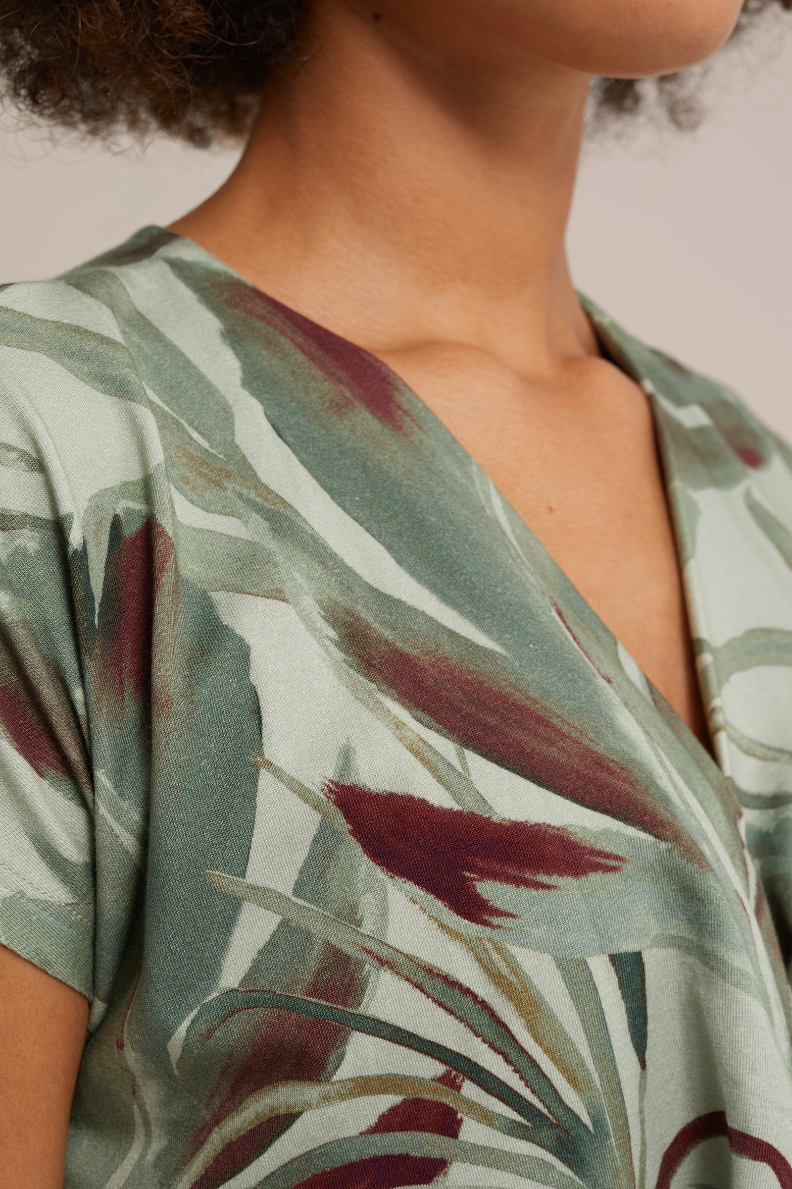jurk met dessin WE Fashion Groen