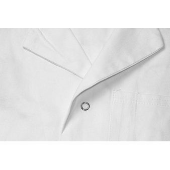 Blouse de travail mixte Wonday 100 % coton 190g/m² blanche, boutons pression