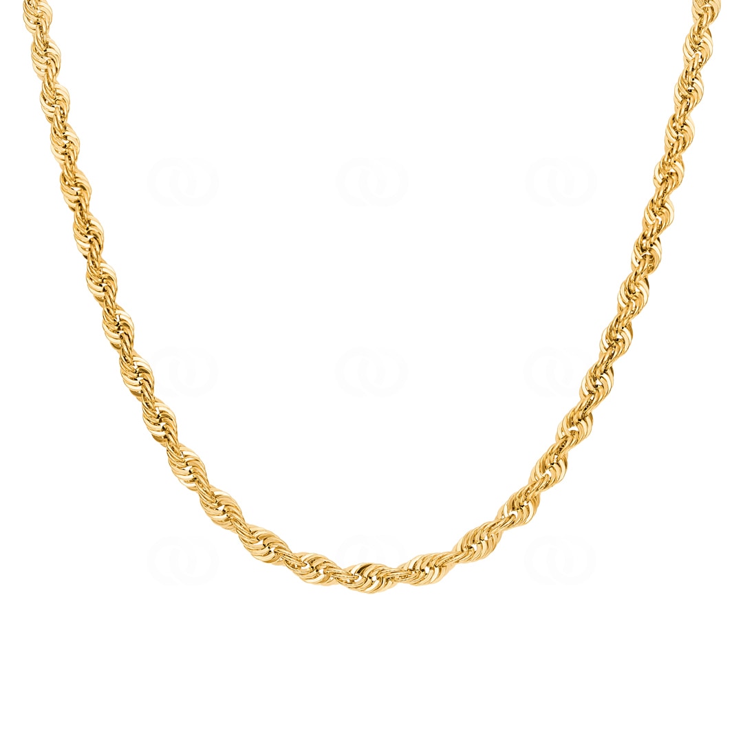 4.4mm Kordelkette 750/18 K Gelbgold halbmassiv