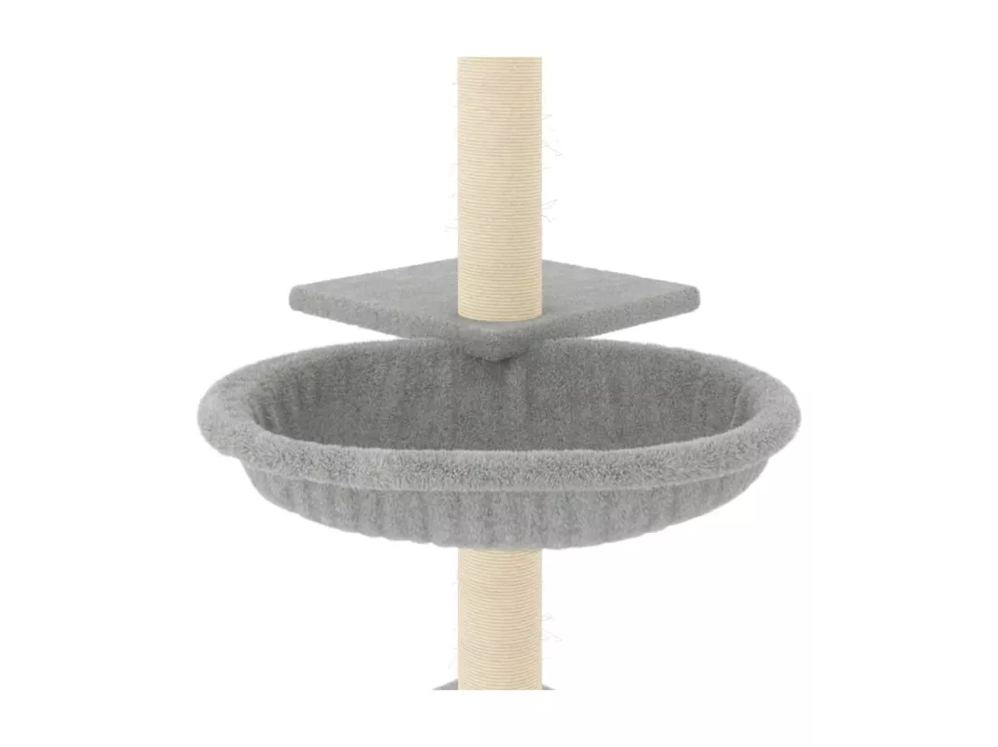 Arbre à chat avec griffoirs en sisal gris clair 72 cm