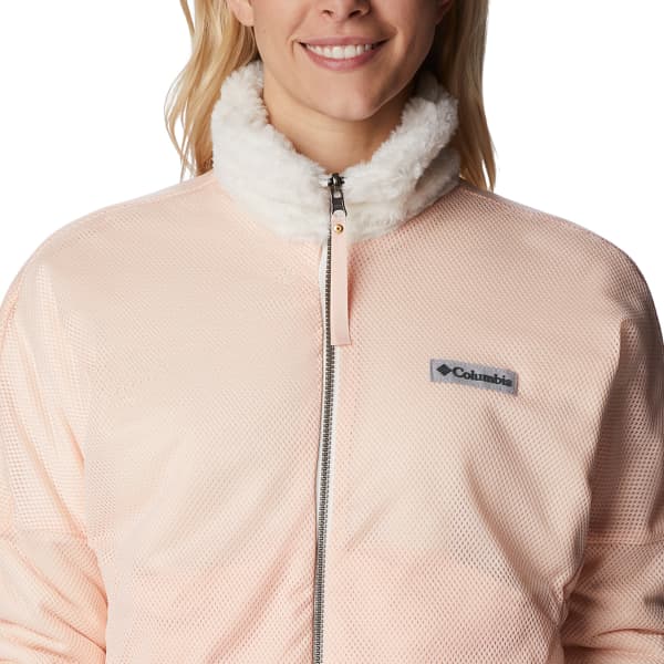 Veste polaire randonnée COLUMBIA BUNDLE UP FULL ZIP FLEECE CHALK PEACH BLACK