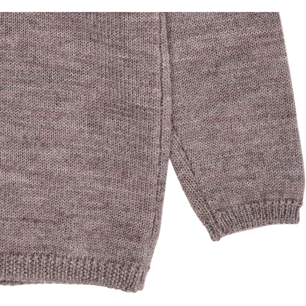 Natural Melange Merino Strikket Cardigan