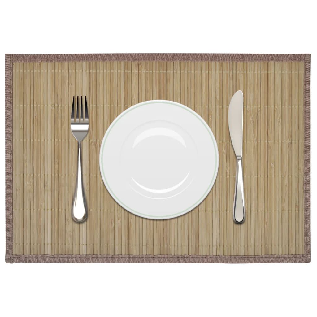 vidaXL Bamboe Placemats Bruin 30 x 45 cm