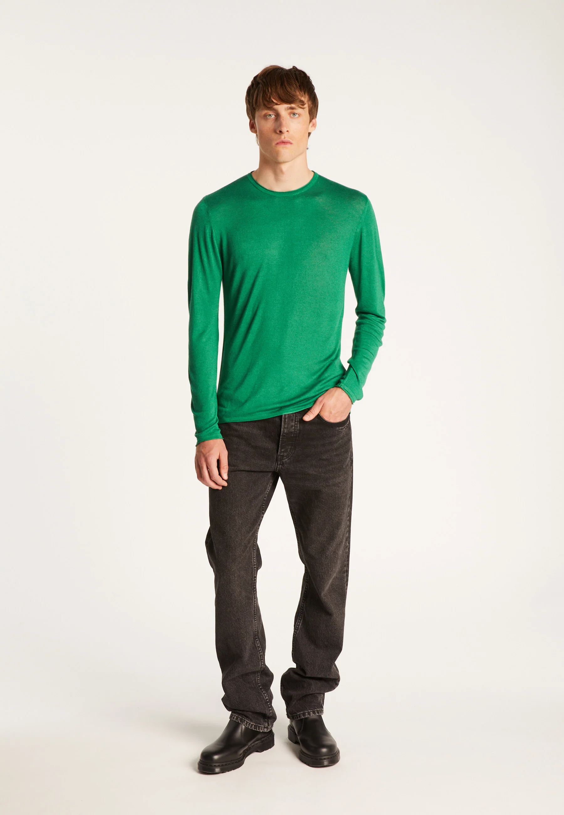 TAFFY - Pull en fibre de bambou cachemire | Vert