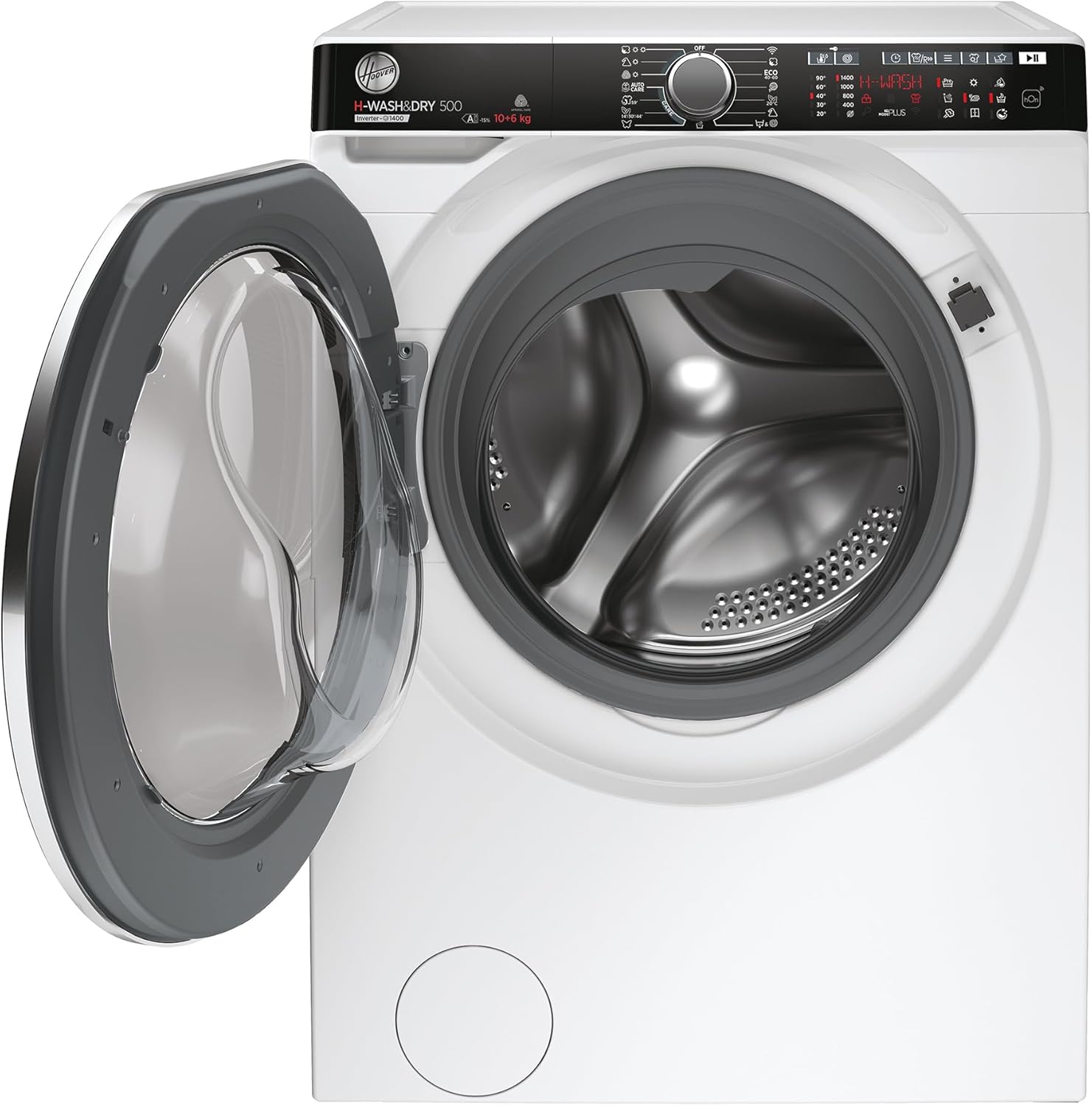 Hoover HDP4106AMBC7/1-S Waschtrockner, Active Steam - Dampffunktion, Smarte Bedienung mit WiFi & Bluetooth (hOn-App), 10 kg waschen - 6 kg trocknen, 1400 U/min., Weiß