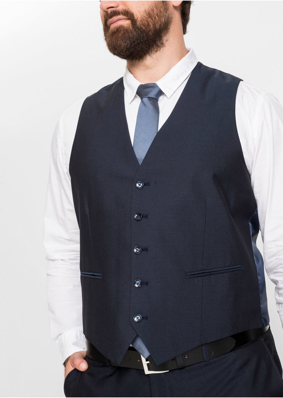 Costume 4 pièces : veste, pantalon, gilet, cravate