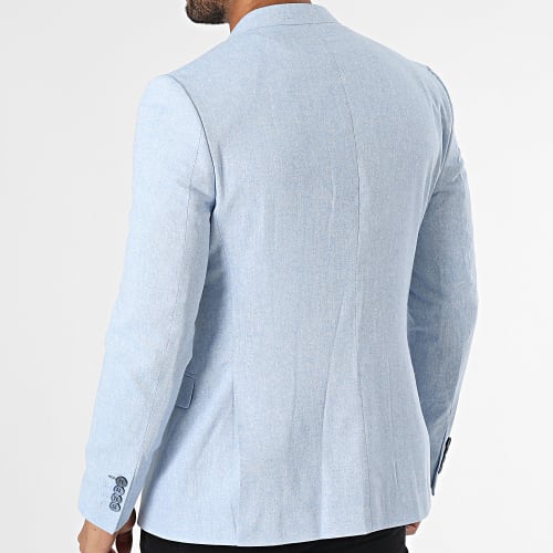 Veste Blazer Bleu Ciel Chiné