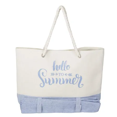 Idena Strandtasche Hello Summer mit Strandtuch