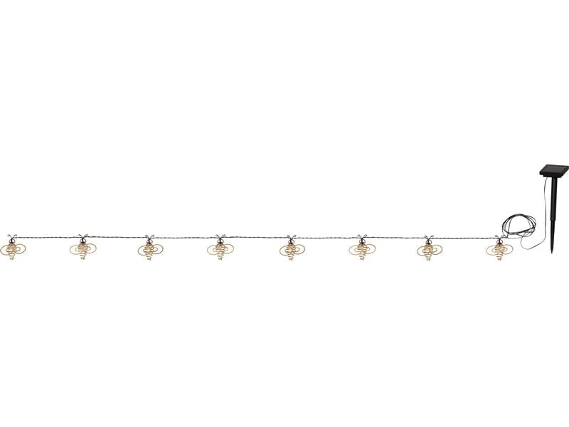Star Trading Lichterkette Solar Wings, Warmweiss, 8 LED Solar Lichterkette