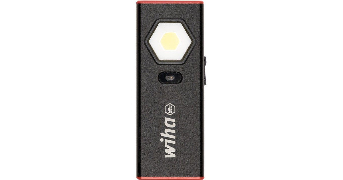 WihaHandlamp 1.200 lm zaklamp  (Zwart/rood, 80-1200lm)
