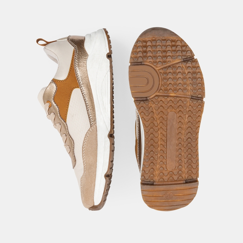 Baskets running beige fille