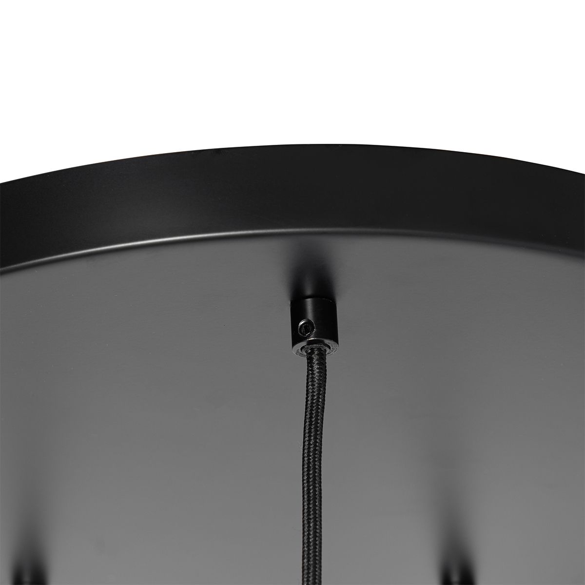 Smart hanglamp zwart met smoke glas incl. 5 Wifi A60 - Stavelot