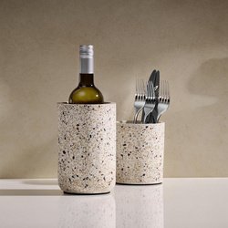 Rafraîchisseur de bouteille TERRAZZO, béton, beige