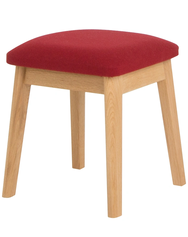 Sitzhocker DEBE.DELINE Eiche in rot