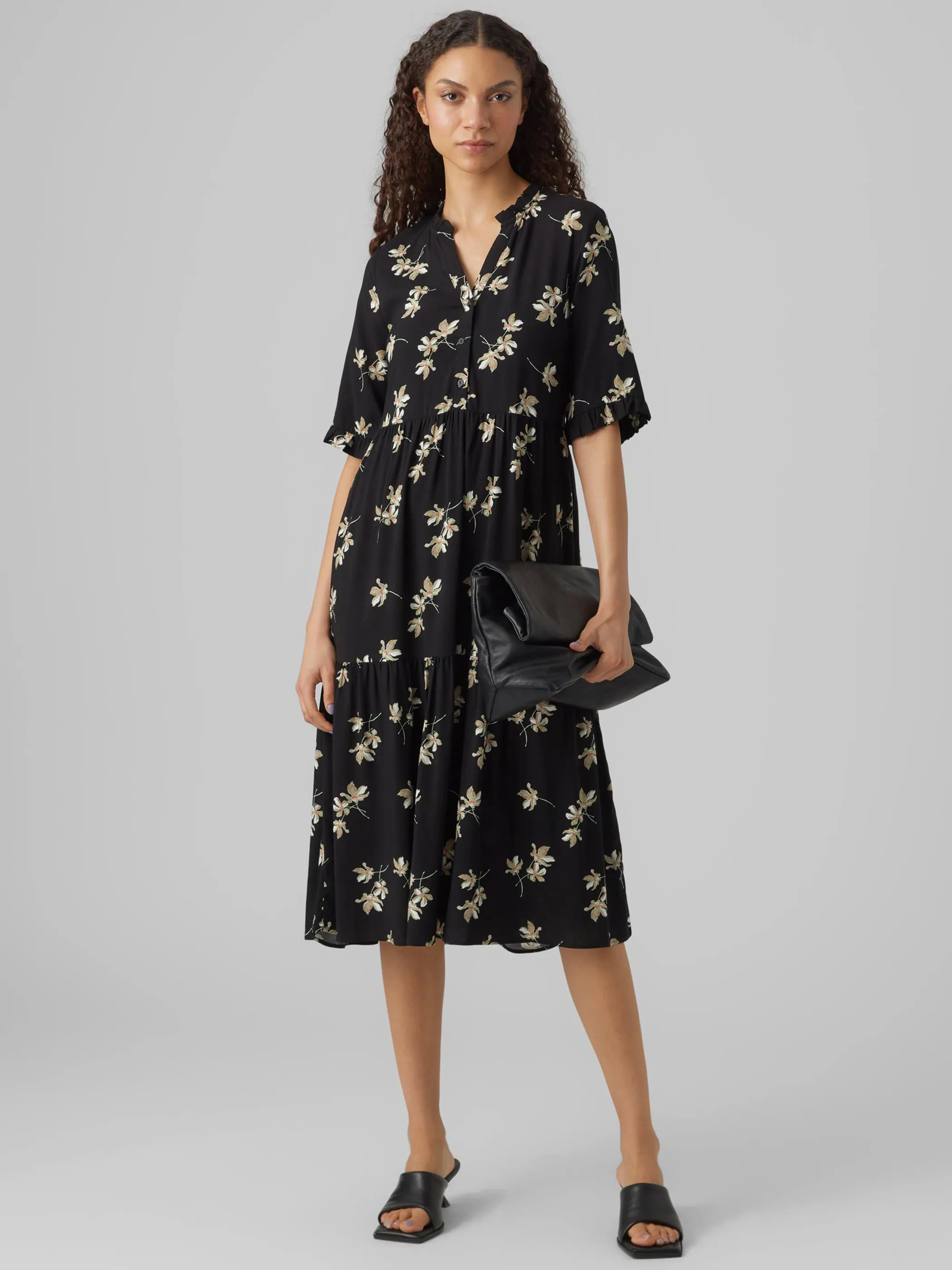Vero Moda VMEASY 2/4 FRL CALF D Kleid