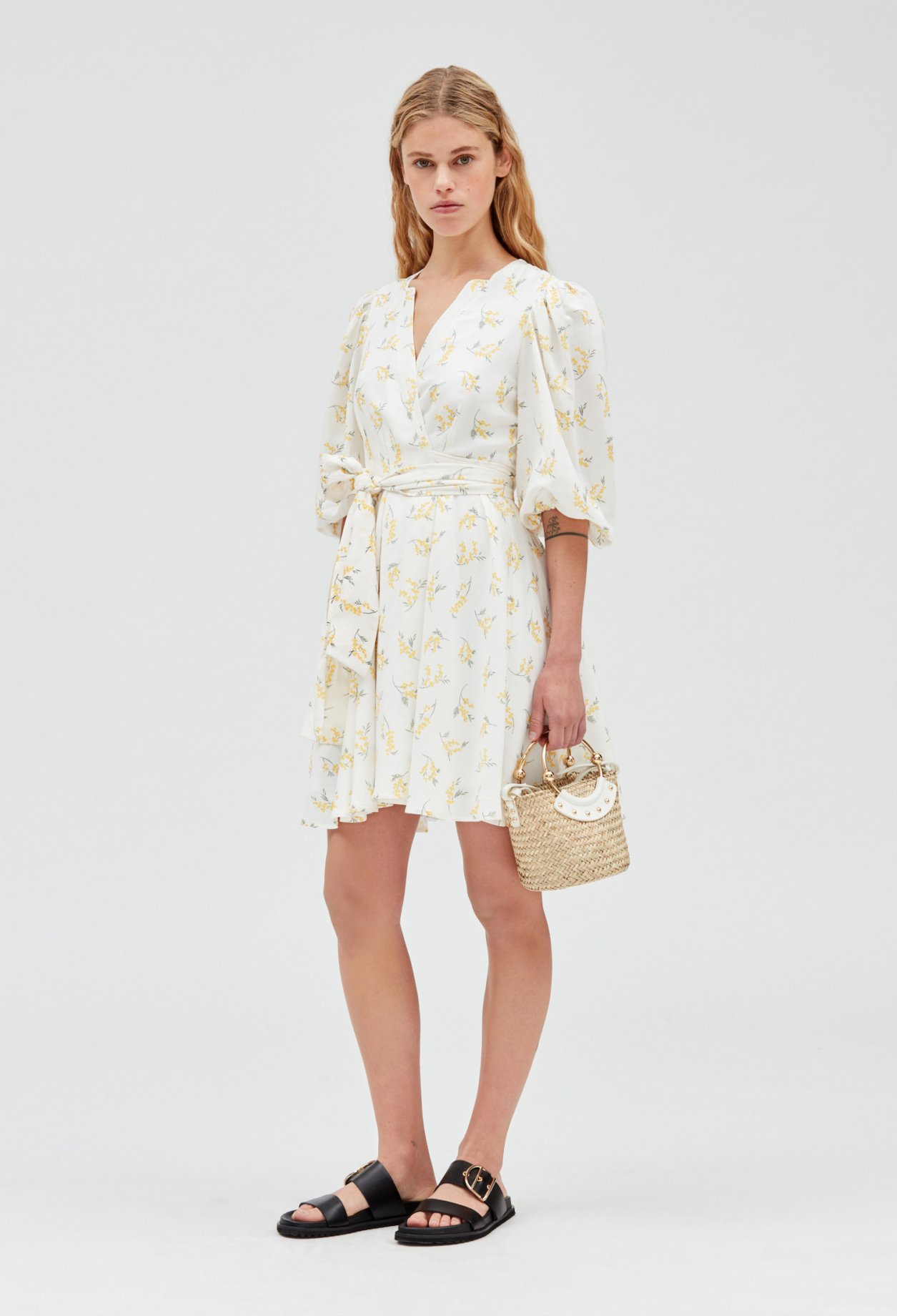 Robe courte portefeuille mimosa
