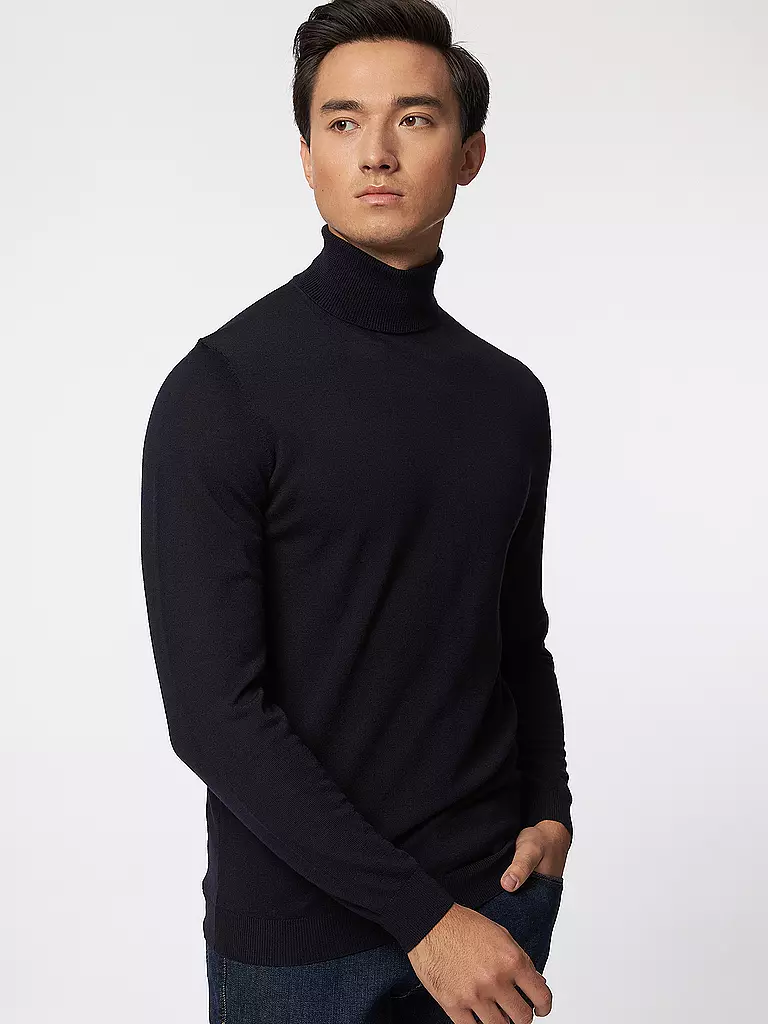 ROY ROBSON Rollkragenpullover blau