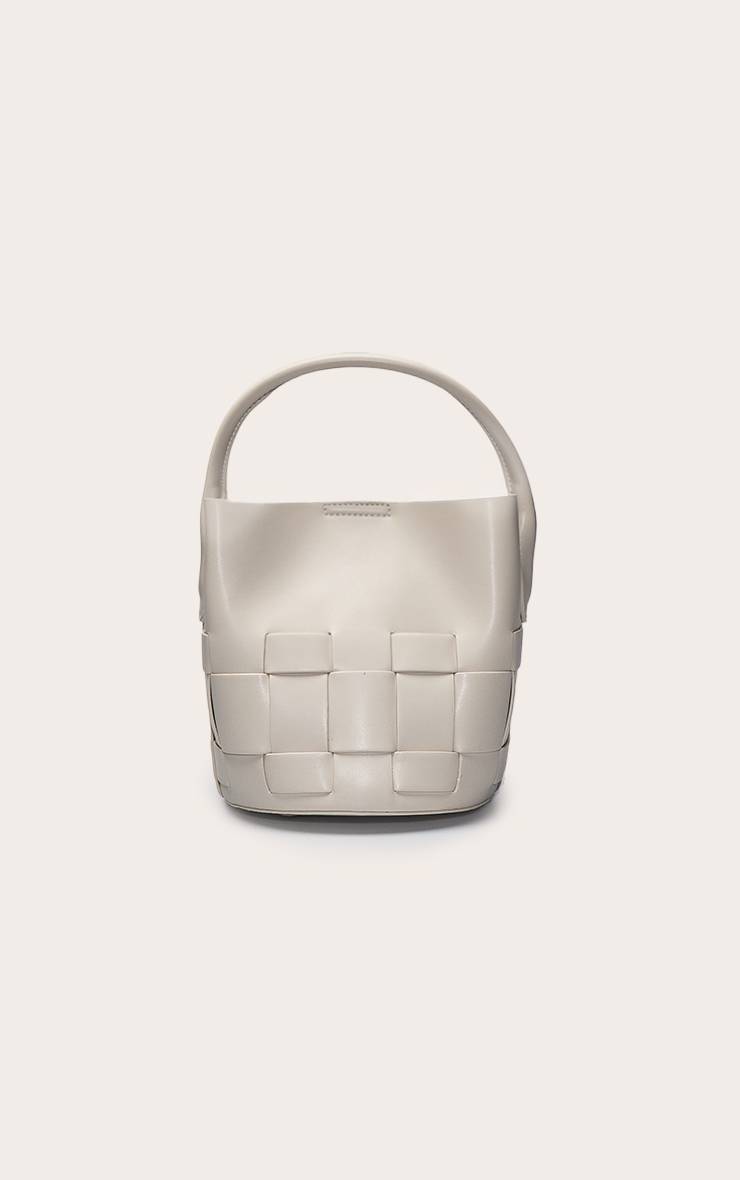 Crème Sac Bandoulière En Synthétiquecuir Souple Avec Détail Tressé