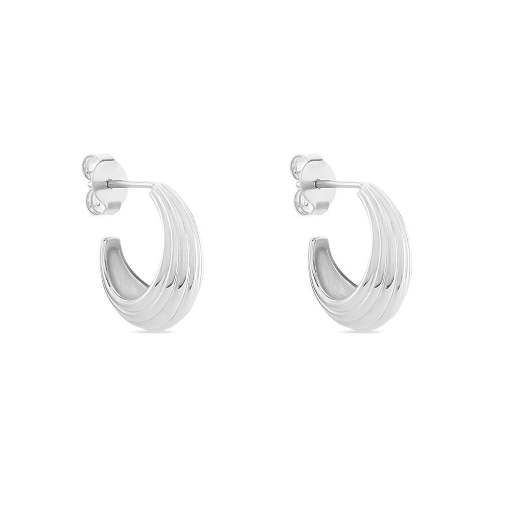 Créoles Jennie Argent Blanc
