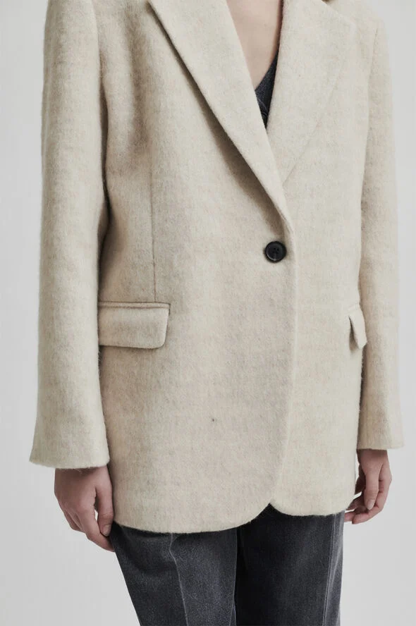 Second Female Sera Wool Blazer Beige melange