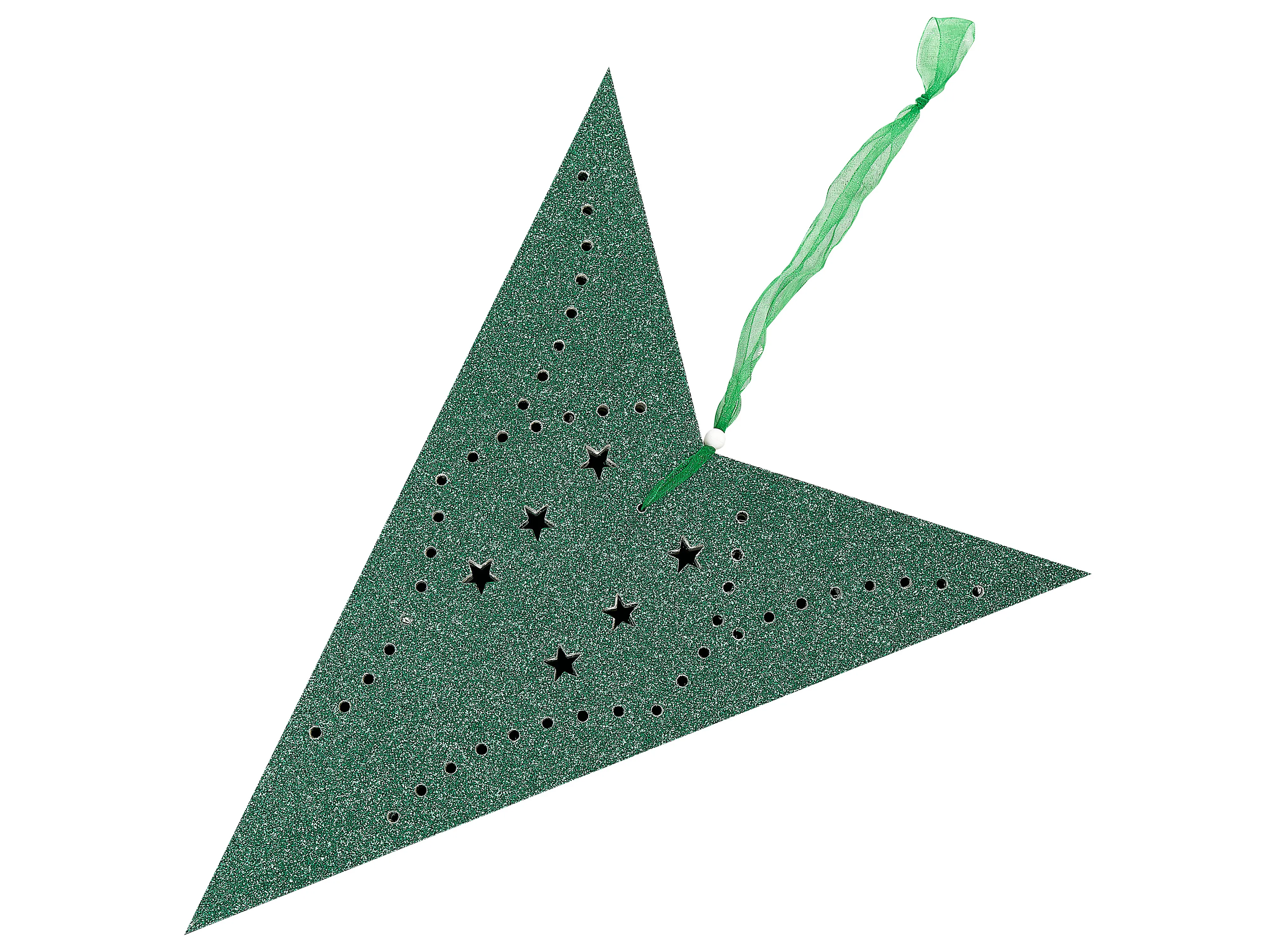Set van 2 hangende decoraties LED MOTTI Ster 60 cm Smaragdgroen