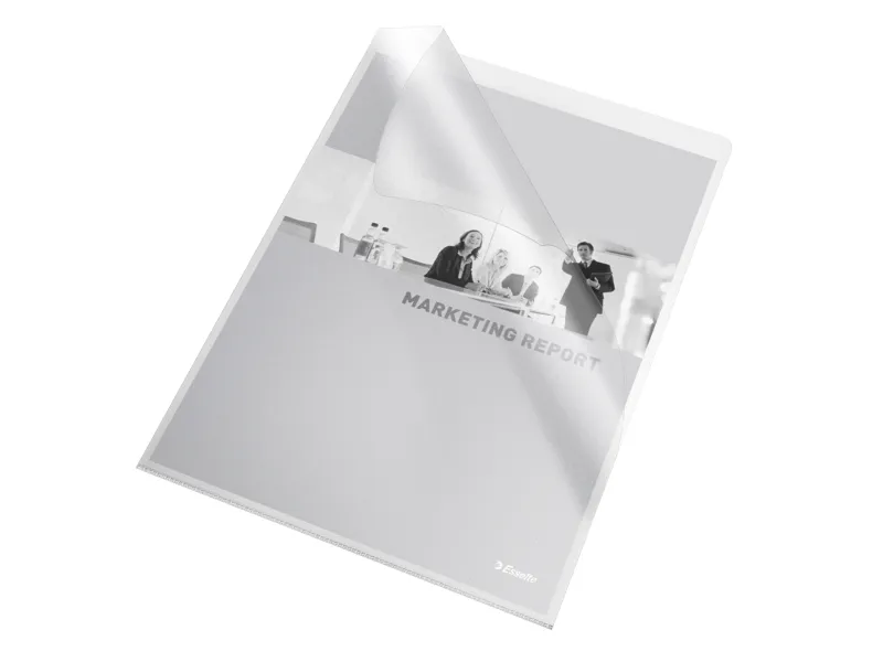 Plastomslag Esselte A4 klar 115my - (10 stk.)