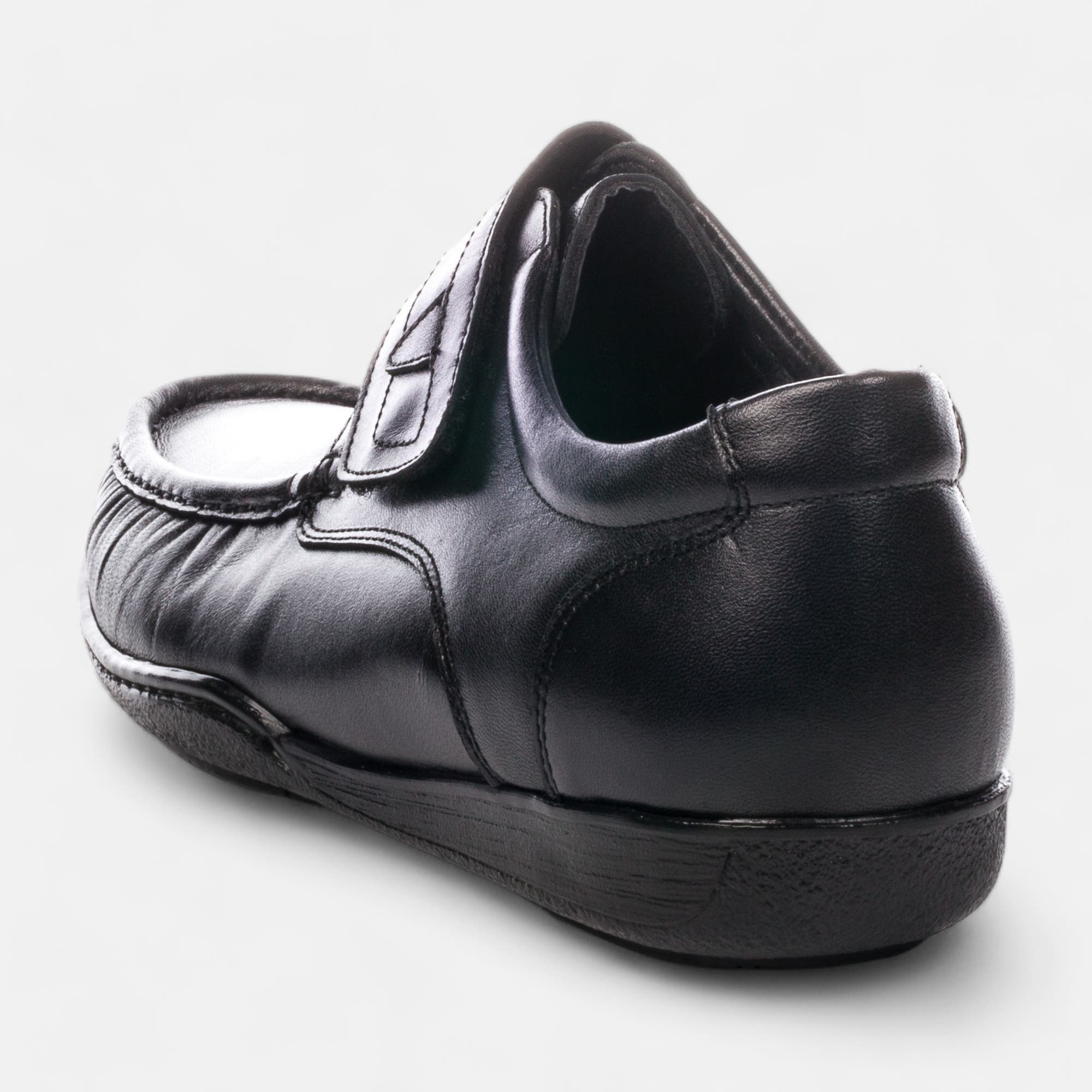 Derbies pieds sensibles Homme en cuir noir
