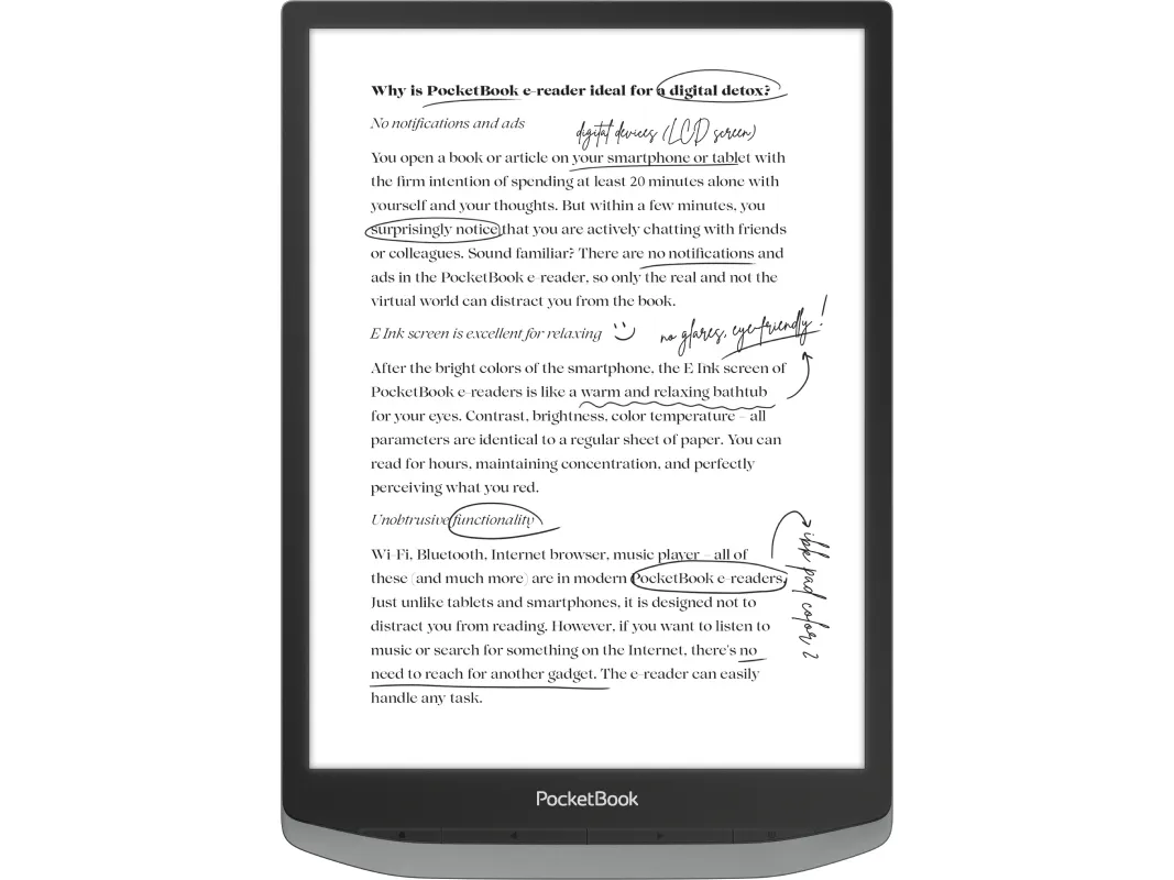 PocketBook InkPad X Pro - eBook læser - Android 8.1 (Oreo) - 32 GB - 10.3