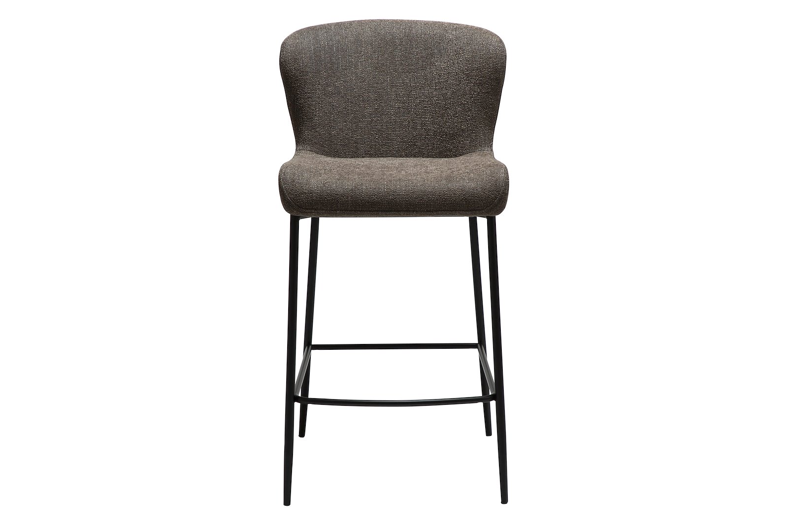 Glam counterstol Til kjøkkenøy eller lave barbord. Tekstil Bouclé Major Brown med sorte ben