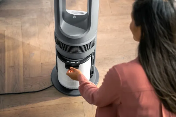 Philips Series 8000 AMF870 - Klingeløs køleblæser/opvarmer/renser - gulvstående - 2200 W - sølv / mørkegrå