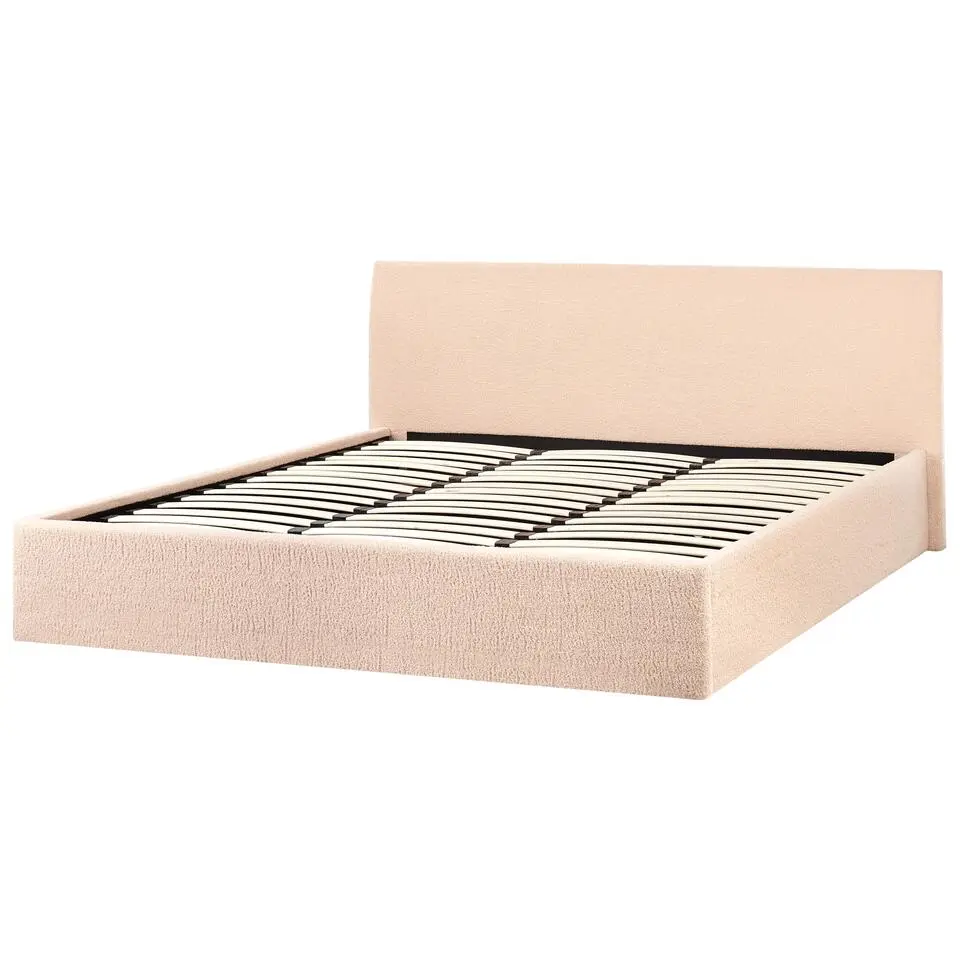 ORBEY - Bed met opbergruimte - Beige - 180 x 200 cm - Bouclé