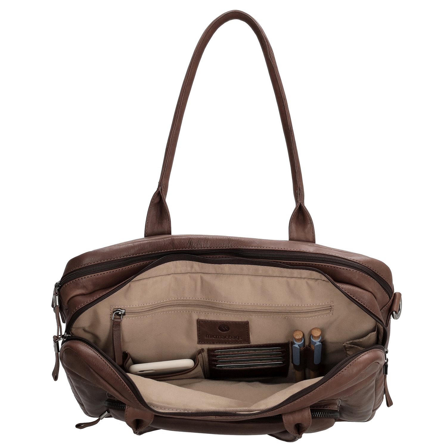 Micmacbags Everyday Laptoptas donkerbruin