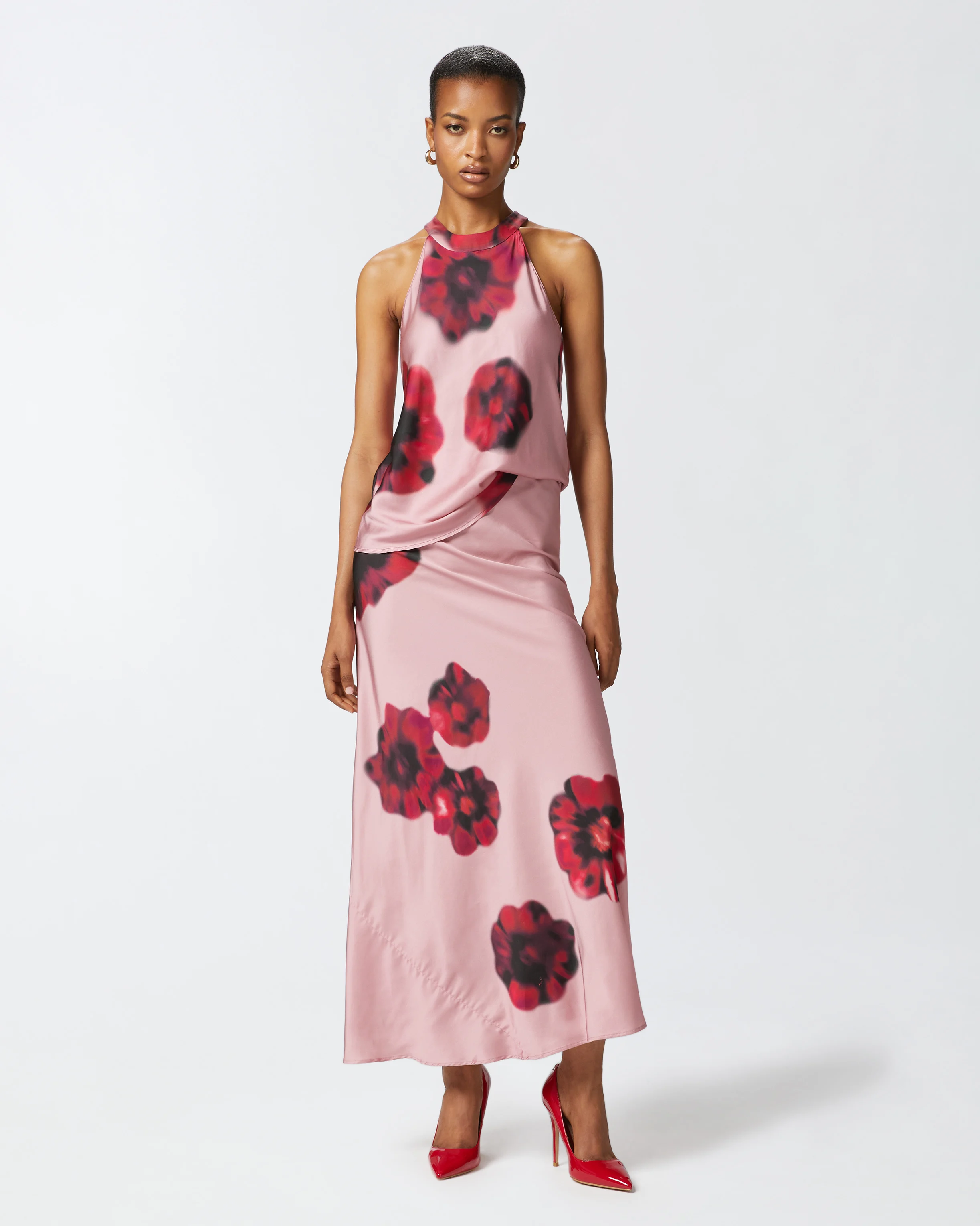 Top sans manches avec imprimé floral | Multicolore