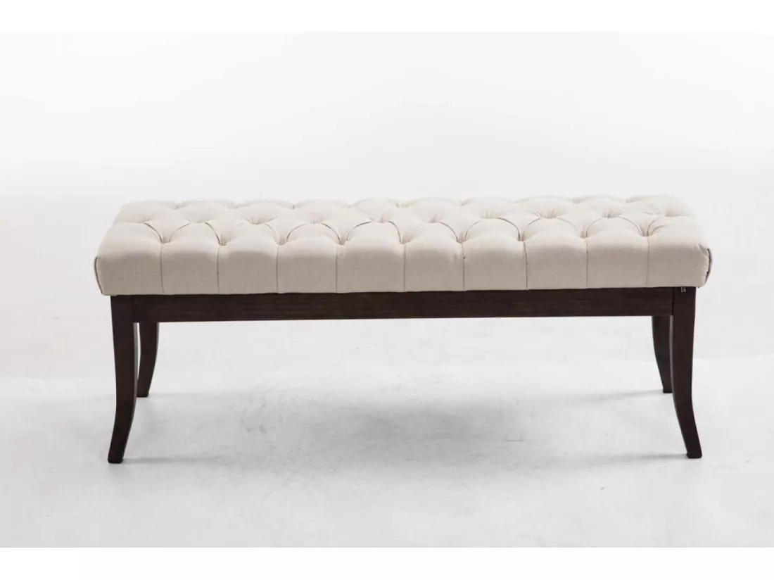 Banquette - Tissu & Bois - Crème - Ramses