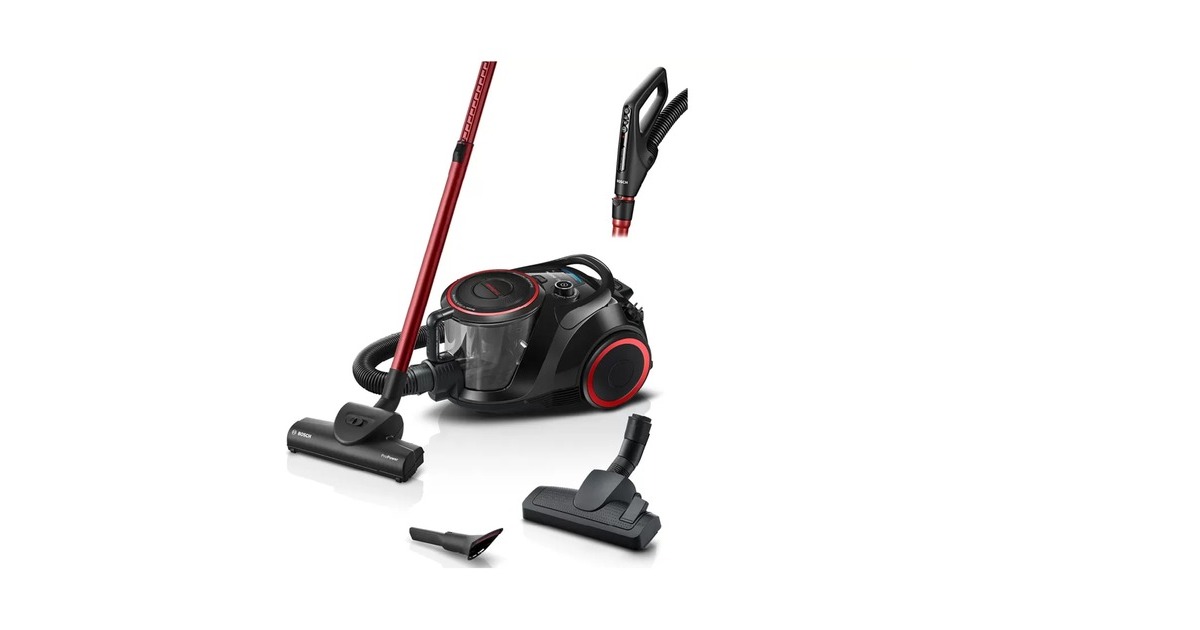 BoschSerie 6 Stofzuiger zonder zak BGS41POW1  (Zwart/rood)