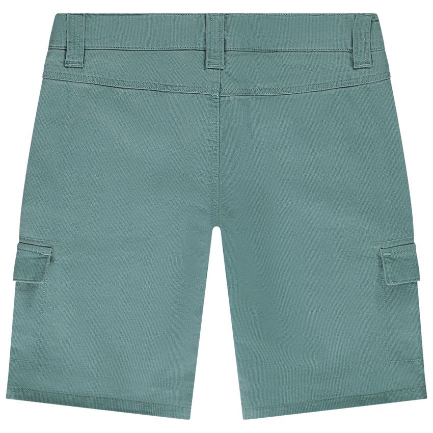 Bermuda en coton armuré esprit cargo pour garçon - Kaki