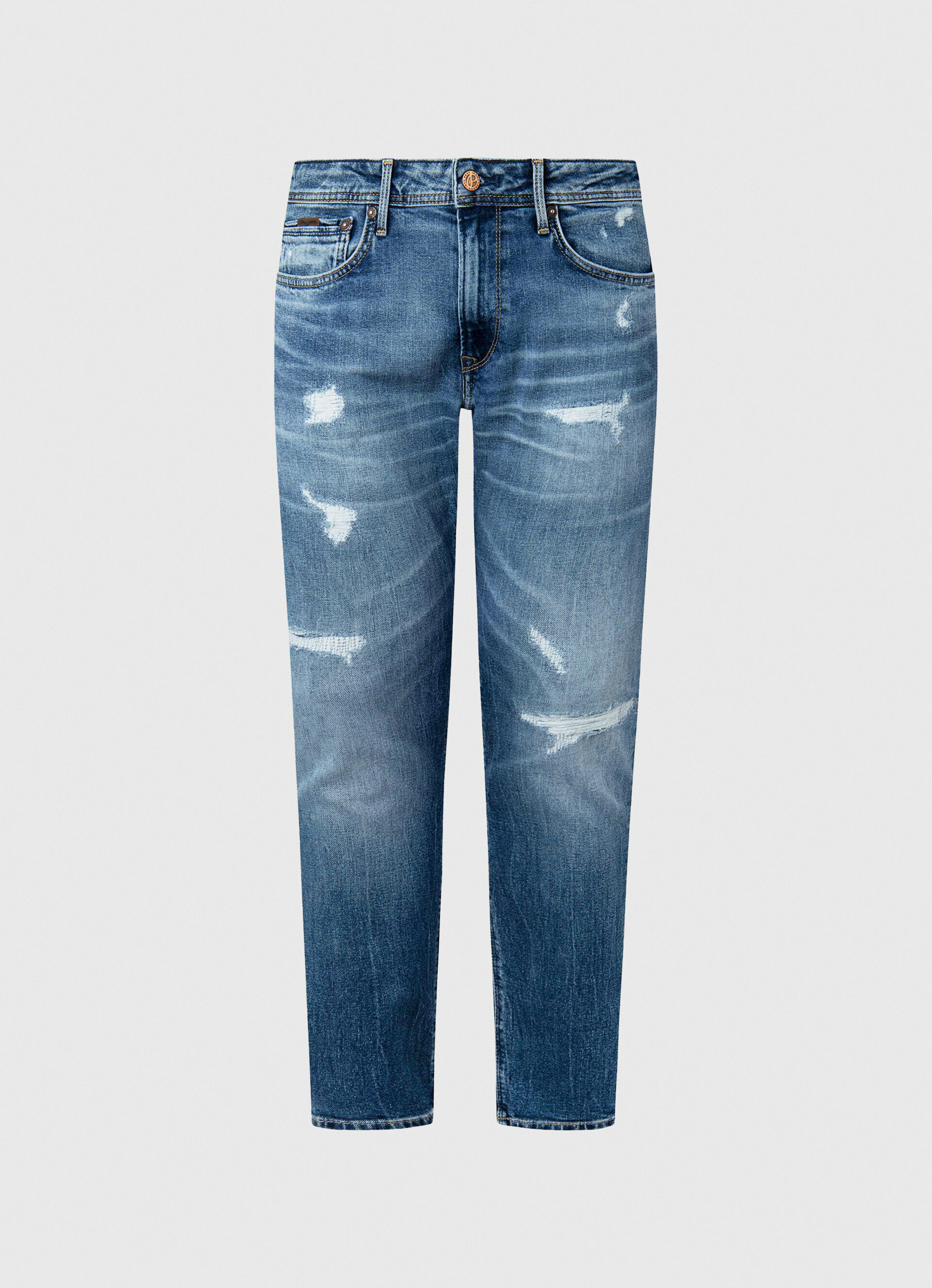 Calça jeans Stanley, corte e cintura regulares - jeans