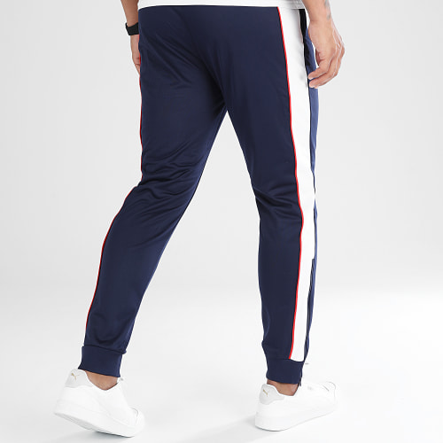 Pantalon Jogging A Bandes Bleu Marine