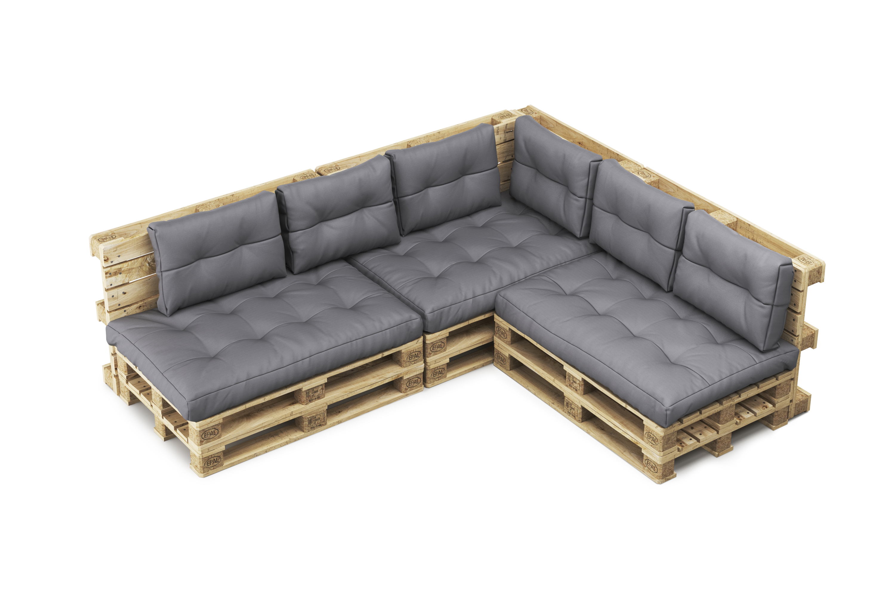 Palettenlounge ASCONA inkl. Kissen anthrazit