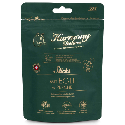 Harmony Cat Deluxe Katzensnack Halbfeucht-Sticks Egli 50g