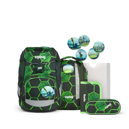 ergobag PACK Schulrucksack-Set - VolltreffBär, 6-teilig